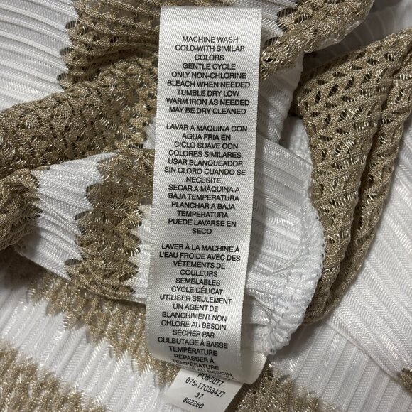 Chico’s Travelers 2 Pc Set Jacket & Tank Beige‎ White Striped Size 0 & 1 / Small - Picture 13 of 13